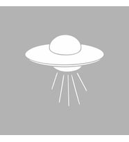 Ufo Araba Sticker siyah 15x13 CM (Beyaz)