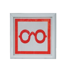 Optik Gözlükçü Tabelası 3D Çift Taraflı Kırmızı Led Pano Işıklı Hazır Tabela