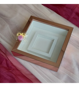 Ledli Rose Pleksi kaplı Derin Çerçeve Gül Tasarımlarınız İçin(Fotoğraf Hediye)