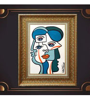 Gold Altın Kalın Çerçeveli Paspartulu Tablo s1542