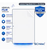 SChitec Lenovo Yoga Book 10.1 Uyumlu Ön Yüzey Nano Şeffaf Hidrojel Ekran Koruyucu