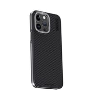 Joko Apple iPhone 15 Pro Max Kılıf Aramid 600D Kevlar Karbon Fiber Magsafe Kapak - Gri
