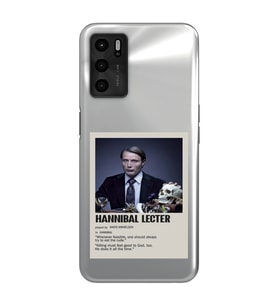 Oppo A55 Uyumlu Hannibal Lecter Minimalist Poster Desenli Şeffaf Telefon Kılıfı