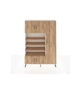 Arges Dolap 11 Raflı 5 Kapaklı 132x30x195 Aytaşı-Çam/Çam