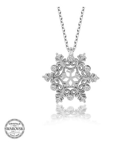 Swarovski Taşlı Gümüş Kartanesi Bayan Kolye