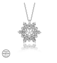 Swarovski Taşlı Gümüş Kartanesi Bayan Kolye