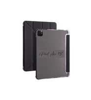 iPad Air 13 inç M2 Çipli Uyumlu Kalem Bölmeli Akıllı Trifolding Tablet Kılıfı (Siyah)