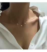 Kişiye Özel 925 Ayar Gümüş Honey Kolye