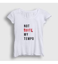 Presmono Kadın Beyaz Not Quite My Tempo Baterist Drummer Whiplash T-Shirt 443857tt (Beyaz)