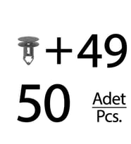 Renault, Dacia için Tampon, Panjur Klipsleri - 50'li
