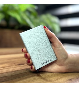 Mekanizmalı Kartlık Rfid Korumalı Alüminyum Otomatik Mekanizmalı Kredi Kartlık Desenli Dalgalı Gri