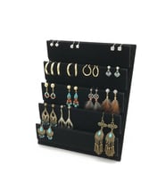 Süet Kumaş 20/16 Cm Siyah Renk Ayaklı Küpe Standı