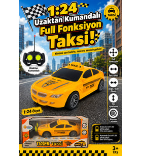 Tiger Taksi Uzaktan Kumandalı Araba 1:24 Ölçek Full Fonksiyon
