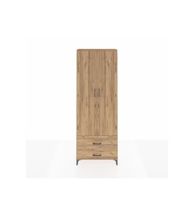 Arges Dolap 4 Raflı 2 Çekmeceli 2 Kapaklı 88x30x243 Çam-Çam