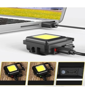 Lexroo Anahtarlık Şeklinde Metal Kasa COB Kare Fener