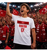 BK Gift Kişiye Özel Türkiye Taraftar Temalı 2026 Dünya Kupası Tasarımlı Çocuk Tişört-5, Tek Yürek Milli Takım Ruhu