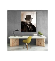 Şapkalı Atatürk Görseli Cam Tablo Dijital Baskı Ev Ofis Dekoru HD Dijital Baskı Tablo
