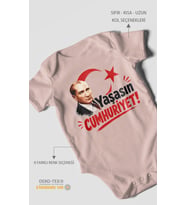 Yaşasın Cumhuriyet Kısa Kollu Bebek Body %100 Pamuk