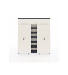 Arges Dolap 18 Raflı 9 Kapaklı 220x30x243 Antrasit-Aytaşı/Antrasit