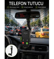 Ayarlanabilir Dikiz Aynası Telefon Tutucu Görüş Açısını Engellemeyen Araç Aparatı
