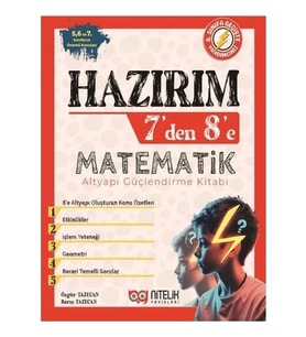 Nitelik Yayınları Hazırım 7'den 8'e Matematik Alt Yapı Güçlendirme Kitabı