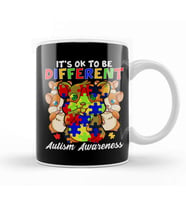 It s OK To Be Different Autism Awareness Bunnies Kupa Bardak Porselen