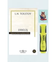 Diriliş - Hasan Ali Yücel Klasikleri - Tolstoy 9789944886666 Sarı Fosforlu Kalem - Not Defterli Seti (Renksiz)
