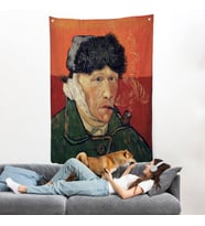 Vincent van Gogh - Kulakları Bandajlı Portre Duvar Örtüsü-7470