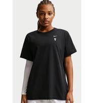 Nike Just Do It Women's Casual Black Oversize Tshirt Pamuklu Kadın Geniş Kalıp Tişört Siyah