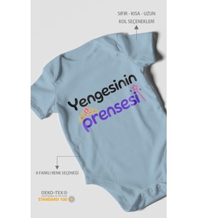 Yengesinin Prensesi Kısa Kollu Bebek Body %100 Pamuk