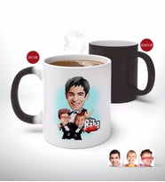 BK Gift Kişiye Özel Godfather Baba Oğullar Karikatürlü Sihirli Kupa Bardak-1 (Beyaz)