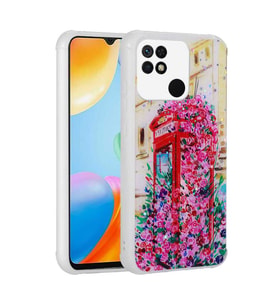 Xiaomi Poco C40 Kılıf Simli Desenli Zore Popy Kılıf Kulübe