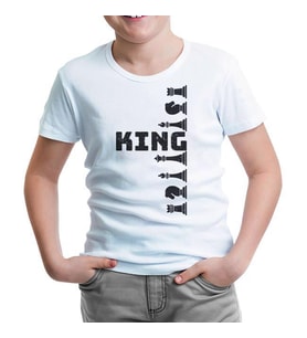 Satranç - King Beyaz Çocuk Tshirt