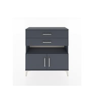 Arges Şifonyer 2 Raflı 2 Çekmeceli 2 Kapaklı 88x30x96 Antrasit-Antrasit
