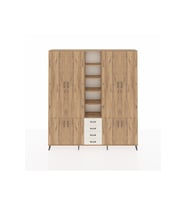 Arges Dolap 17 Raflı 4 Çekmeceli 8 Kapaklı 220x30x243 Çam-Çam/Aytaşı