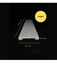 Dekoratif Boyanabilir 5 Adet 7,5 cm Polistren Duvar Çıtası (Beyaz)