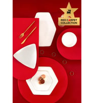 Karaca Red Carpet Collection Stream Bone Geo 59 Parça 12 Kişilik Yemek Takımı Gold Outlet