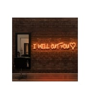 I WILL CUT YOU Yazılı Neon Tabela