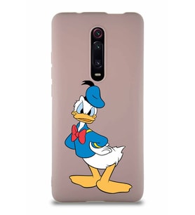 Xiaomi Redmi K20 Soft Premier Kapak Donald Duck-D Tasarımlı Silikon Kılıf - Pudra (Şeffaf)