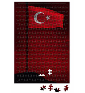 Bayrakları Bayrak Yapan Üstündeki Kandır Puzzle 240 Parça Yapboz