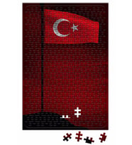Bayrakları Bayrak Yapan Üstündeki Kandır Puzzle 240 Parça Yapboz