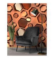 
Dreamwall 3D Geometrik Metal Desenli Silinebilir Tekstil Duvar Kağıdı (Çok Renkli)