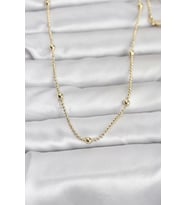 CM 14K Gold Renk Top Zincir 60 cm Kadın Kolye - TJ-BKO10960