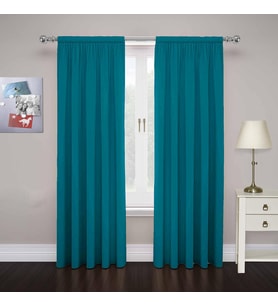 Lexroo Paar, Cadenza Mikrofaser Fenster Panel (Set von 2), blaugrün, 84"