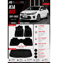 KİA RİO 2017-2023 Araca Özel 3D Paspas + 3D Bagaj Havuzu
