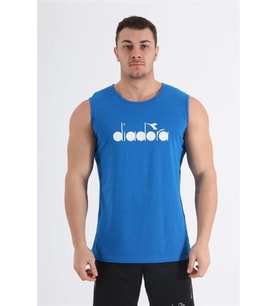 Diadora Therm Erkek Saks Kolsuz T-shirt - 1ATL01-Saks