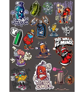 Sprey Sticker Set 2 15 Parça Telefon, Tablet, Defter, Laptop Sticker