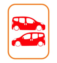 Oto Cam Sticker 2' li Kırmızı 20*9 Cm