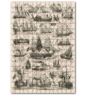 Cakapuzzle Değişik Ülkelere Ait Eski Yelkenli Gemiler Puzzle Yapboz MDF (Ahşap) (120 Parça)