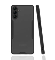 Galaxy A04S Kılıf Kamera Korumalı Arkası Şeffaf Silikon (Siyah)